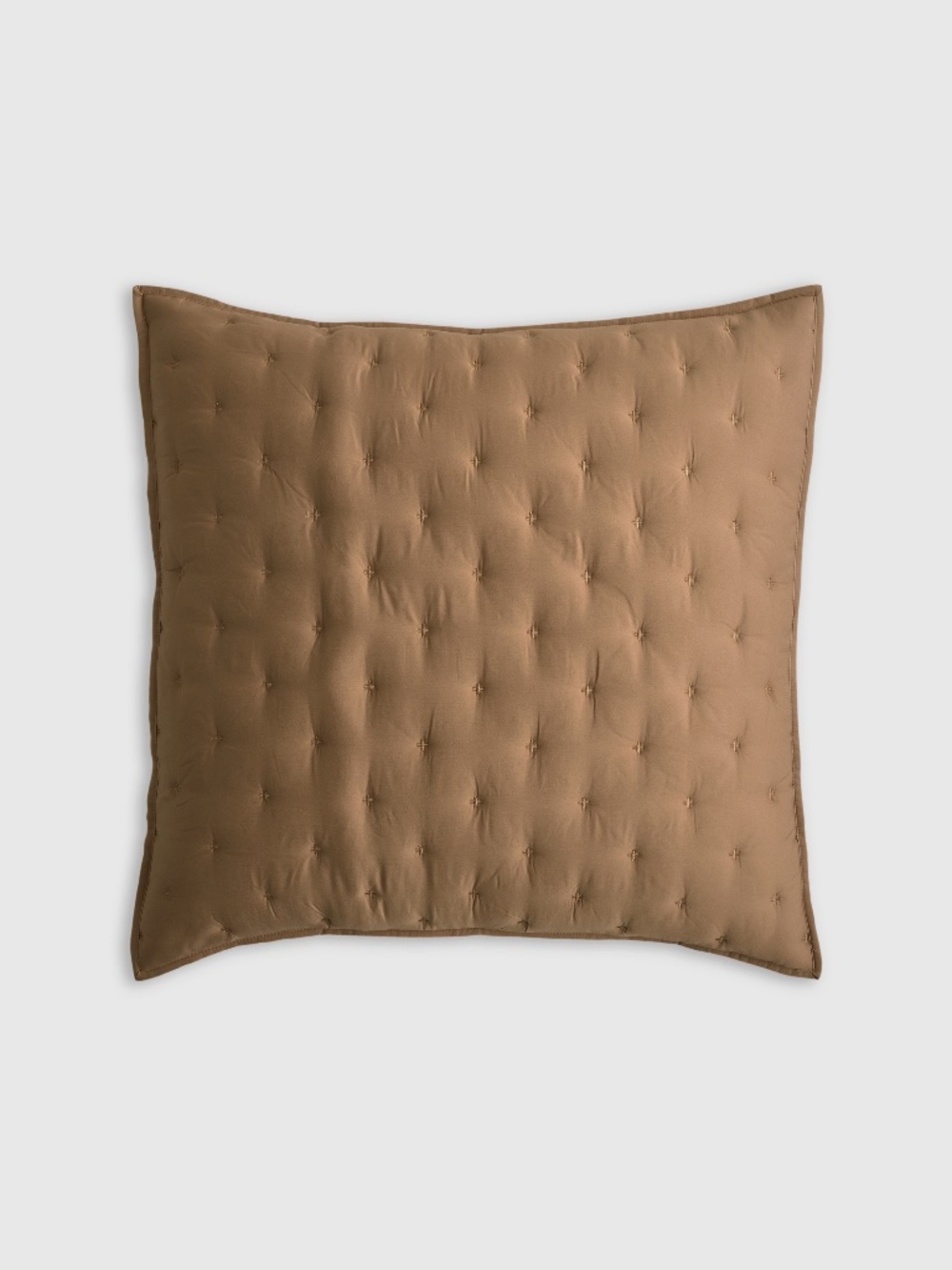New Bamboo Dream Quilted Euro Sham Walnut brown